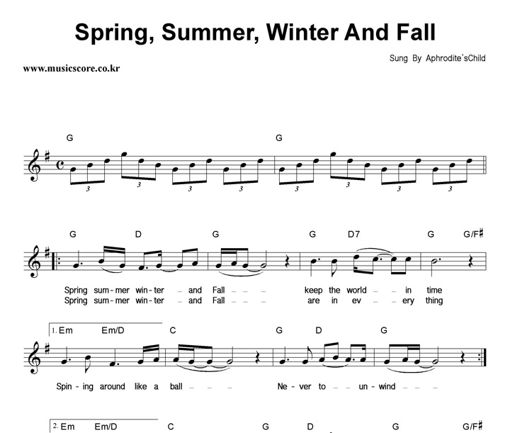 Aphrodite's Child Spring Summer Winter And Fall Ǻ