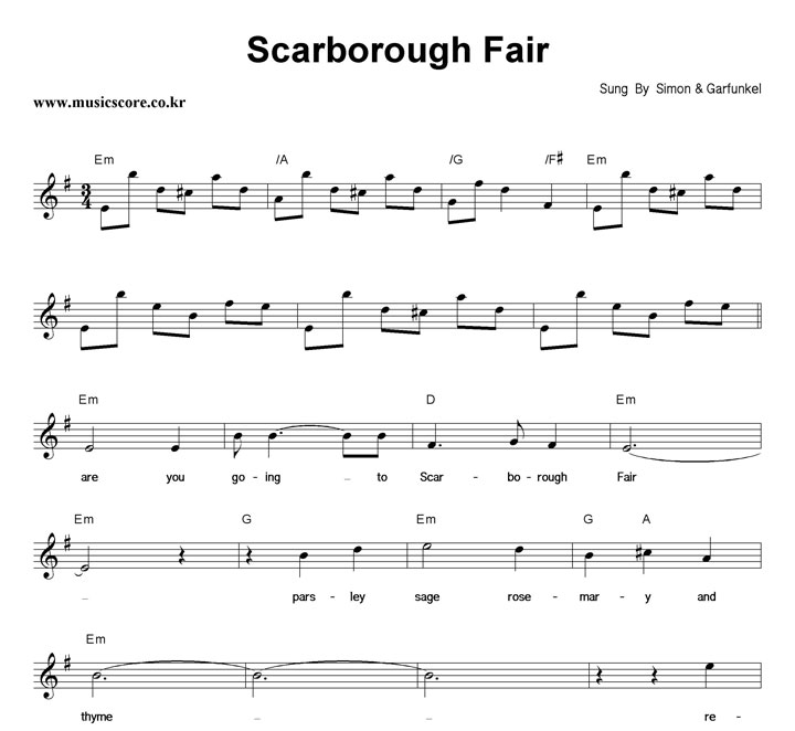 Simon & Garfunkel Scarborough Fair Ǻ