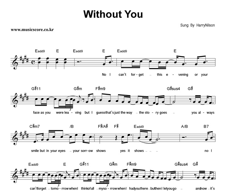 Harry Nilson Without You Ǻ