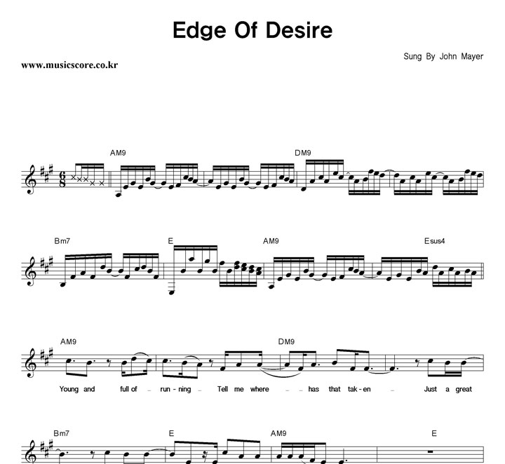 John Mayer Edge Of Desire Ǻ