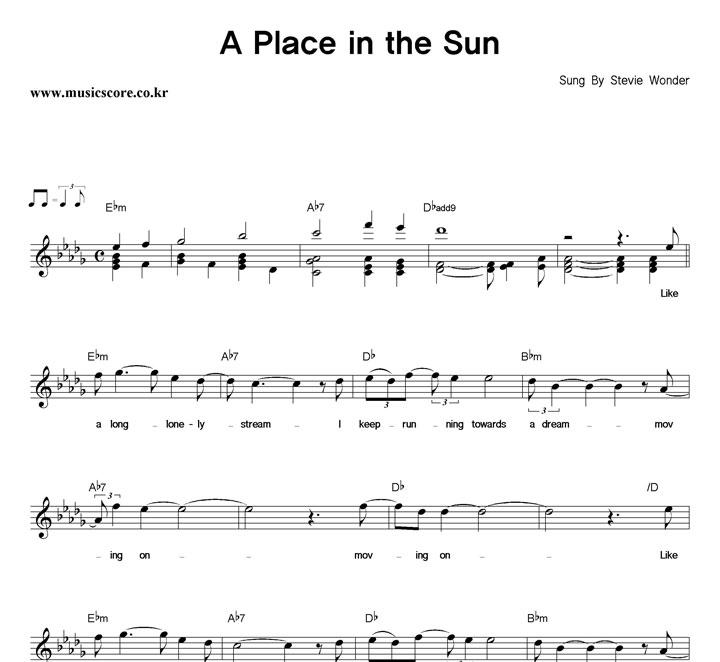 Stevie Wonder A Place In The Sun Ǻ