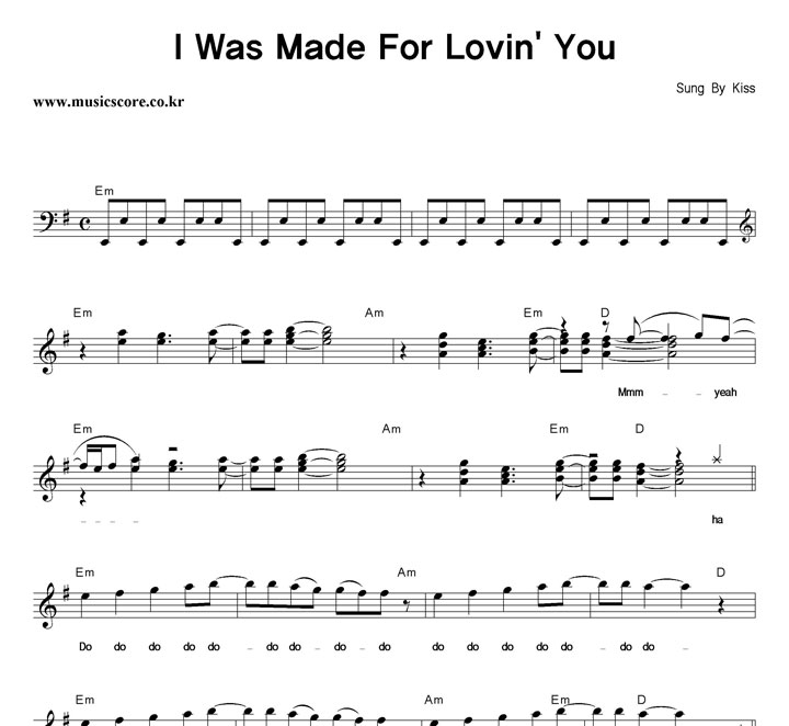 Kiss I Was Made For Lovin' You Ǻ