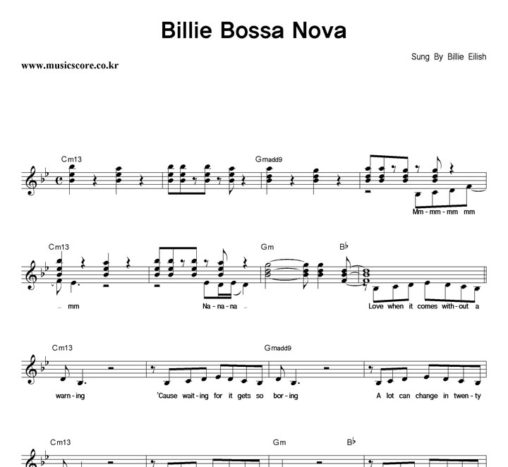 Billie Eilish Billie Bossa Nova Ǻ