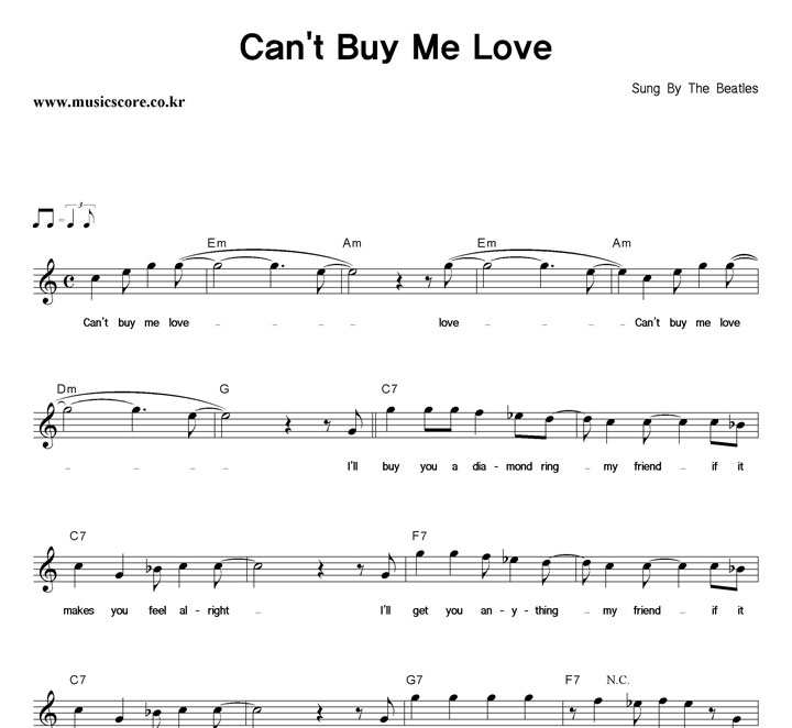 The Beatles Can't Buy Me Love Ǻ