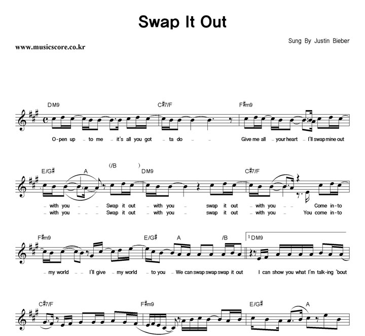 Justin Bieber Swap It Out Ǻ