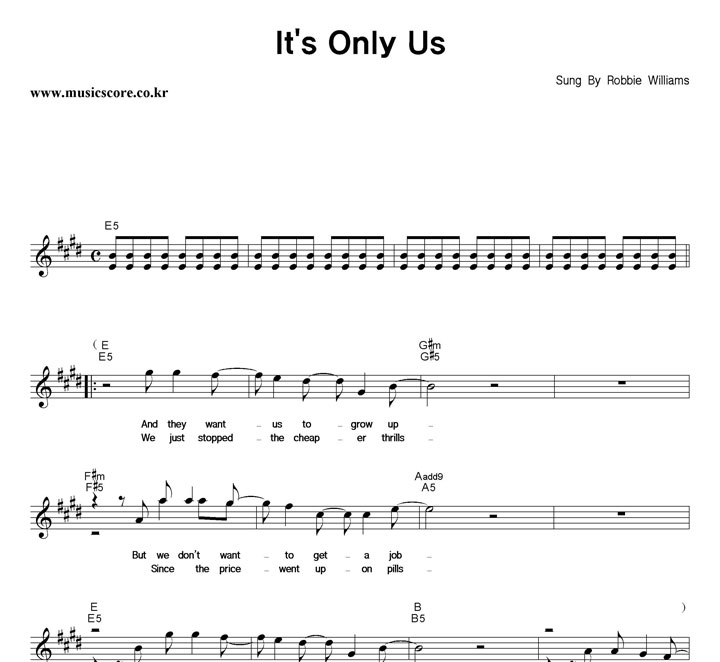 Robbie Williams It's Only Us Ǻ