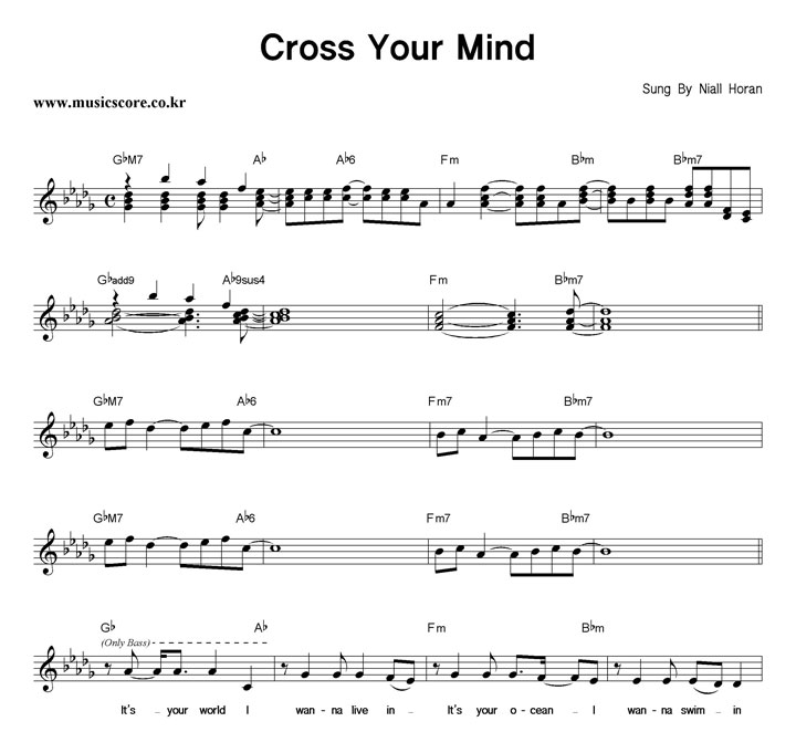 Niall Horan Cross Your Mind Ǻ