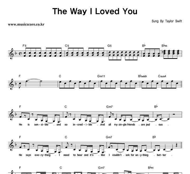 Taylor Swift The Way I Loved You Ǻ