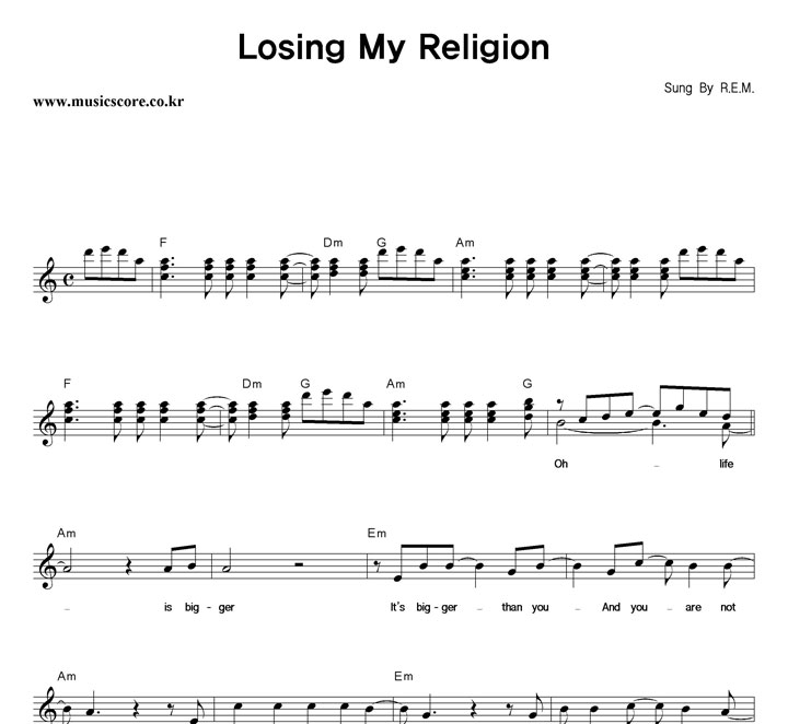 R.E.M. Losing My Religion Ǻ