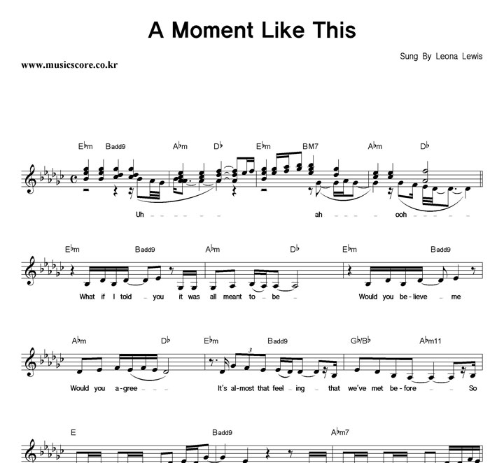 Leona Lewis A Moment Like This Ǻ