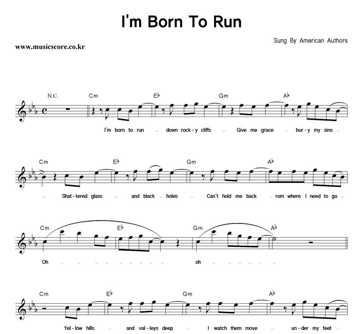 American Authors I'm Born To Run Ǻ