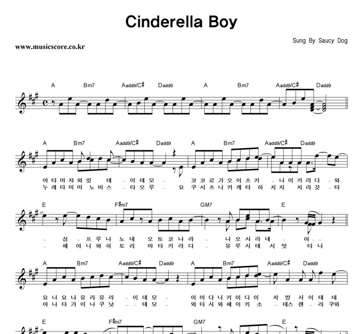 Saucy Dog Cinderella Boy Ǻ