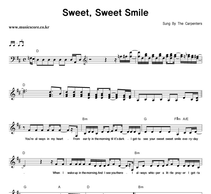 Carpenters Sweet, Sweet Smile Ǻ