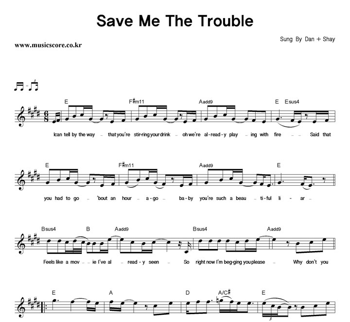 Dan & Shay Save Me The Trouble Ǻ