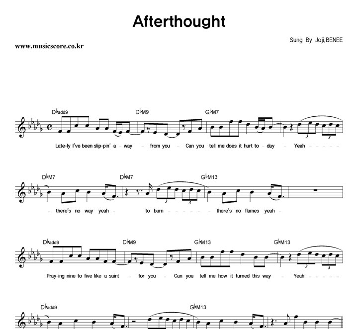 Joji, BENEE Afterthought Ǻ