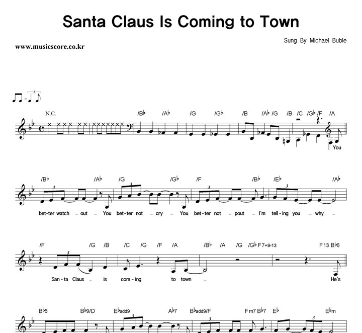 Michael Buble Santa Claus Is Coming to Town Ǻ