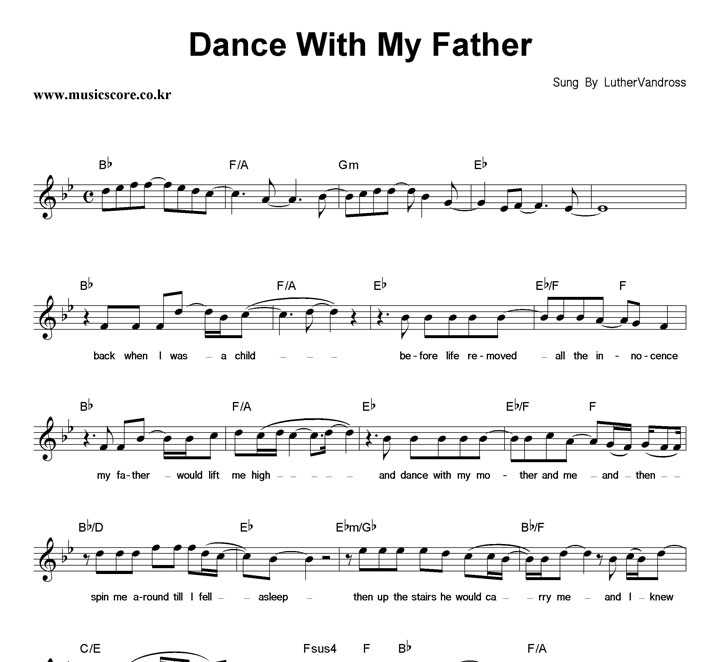 Luther Vandross Dance With My Father Ǻ