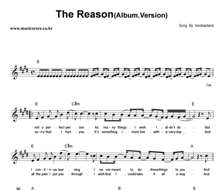 Hoobastank The Reason Ǻ