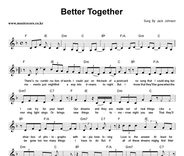 Jack Johnson Better Together Ǻ