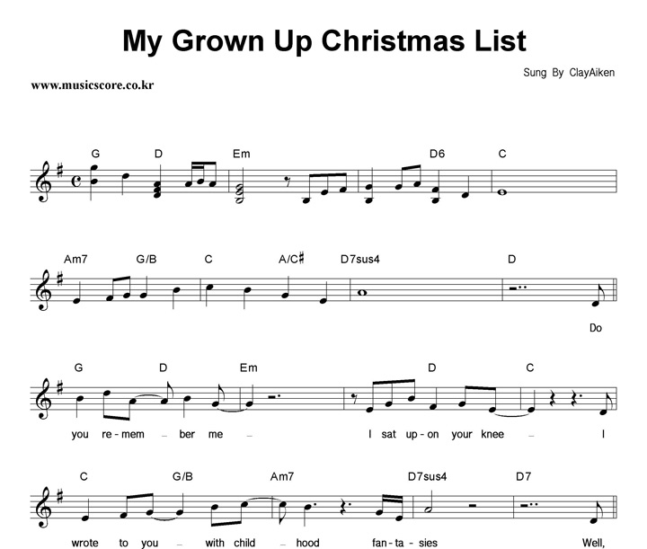 Clay Aiken My Grown Up Christmas List Ǻ