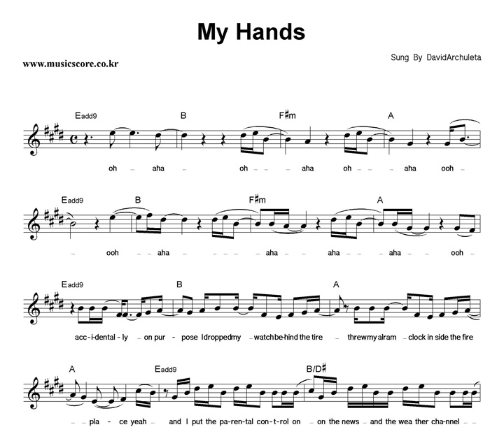 David Archuleta My Hands Ǻ