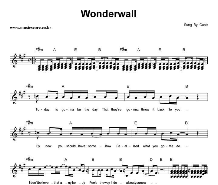 Oasis Wonderwall Ǻ