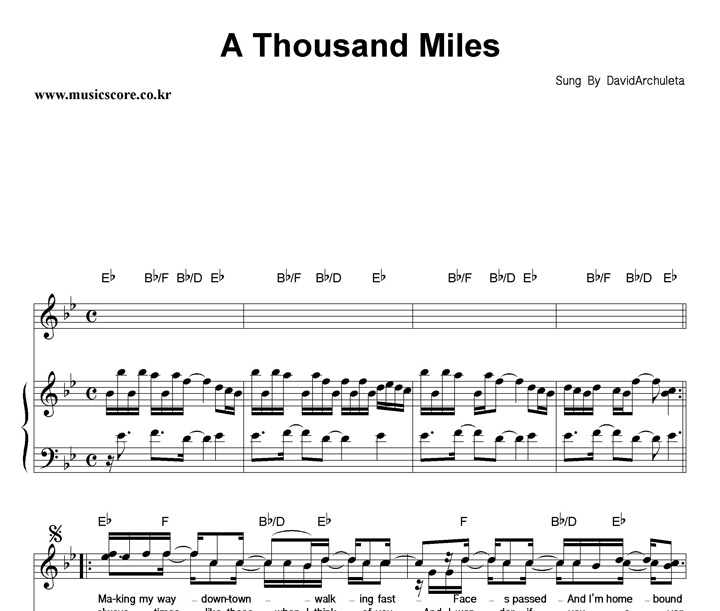 David Archuleta A Thousand Miles ǾƳ Ǻ