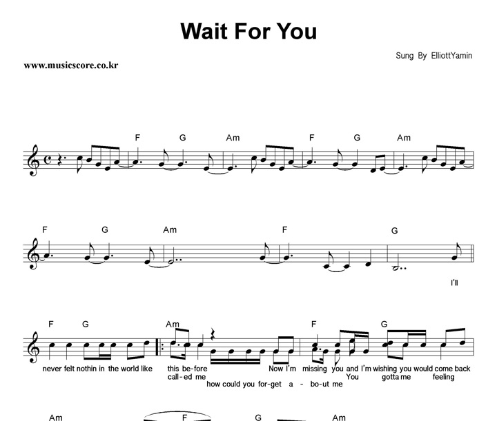 Elliott Yamin Wait For You Ǻ