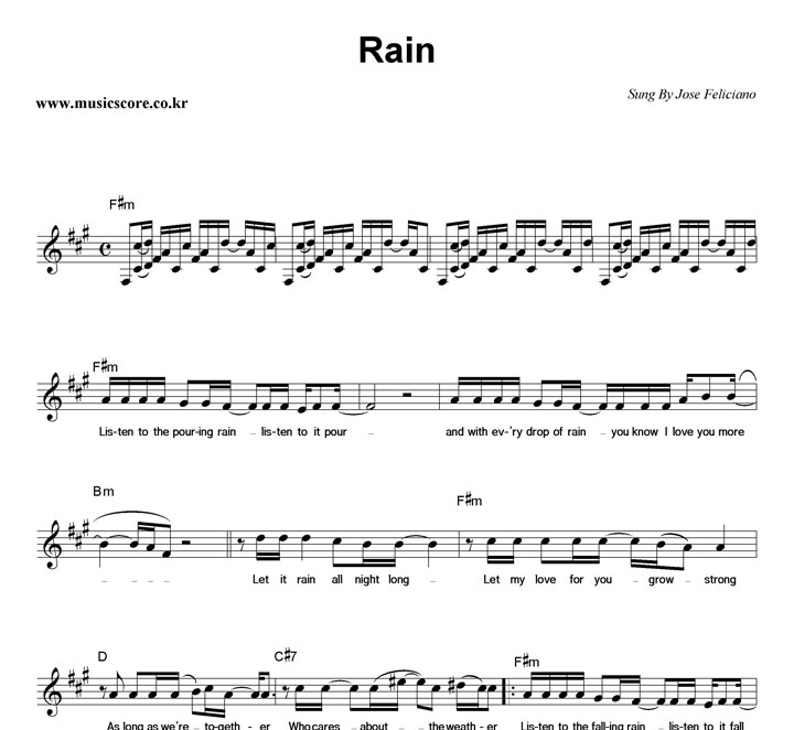 Jose Feliciano Rain Ǻ