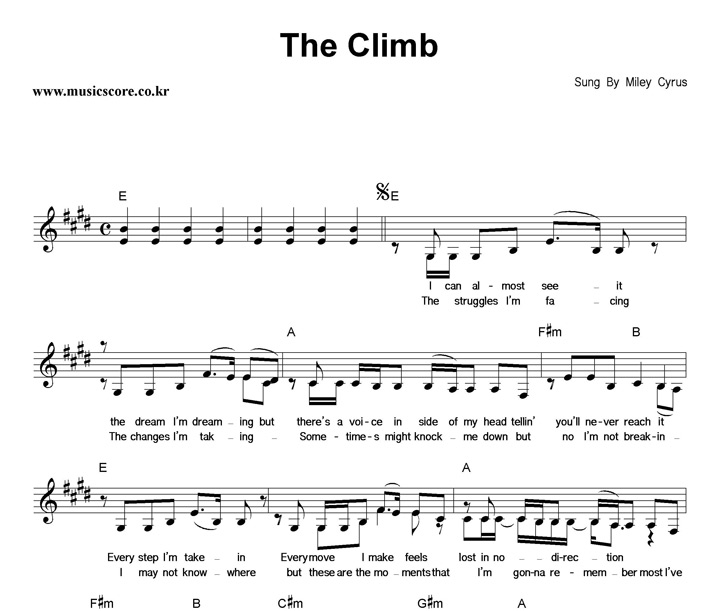 Miley Cyrus The Climb Ǻ