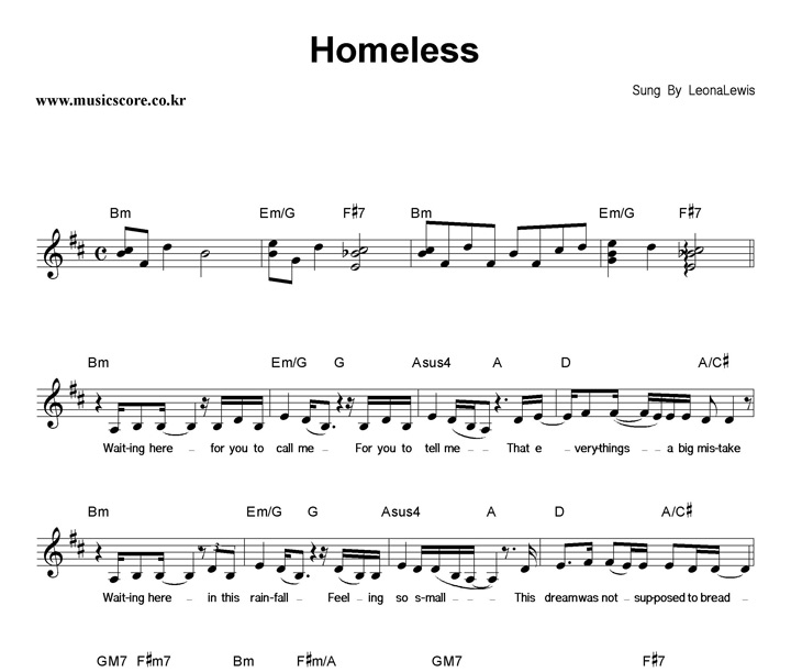 Leona Lewis Homeless Ǻ