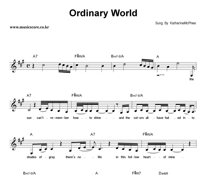 Katharine McPhee Ordinary World Ǻ