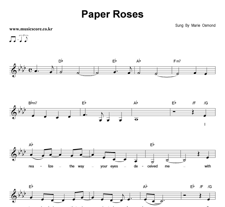 Marie Osmond Paper Roses Ǻ