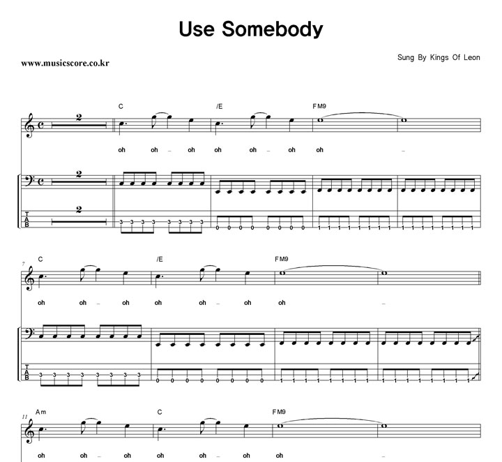 Kings Of Leon Use Somebody  ̽ Ÿ Ǻ