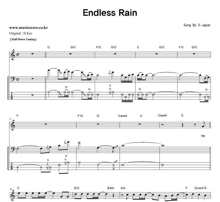 X-Japan Endless Rain   CŰ ̽ Ÿ Ǻ