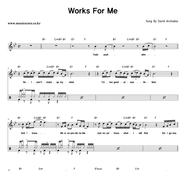 David Archuleta Works For Me  巳 Ǻ