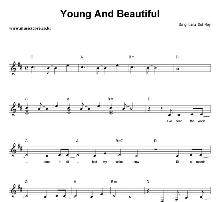 Lana Del Rey Young And Beautiful Ǻ