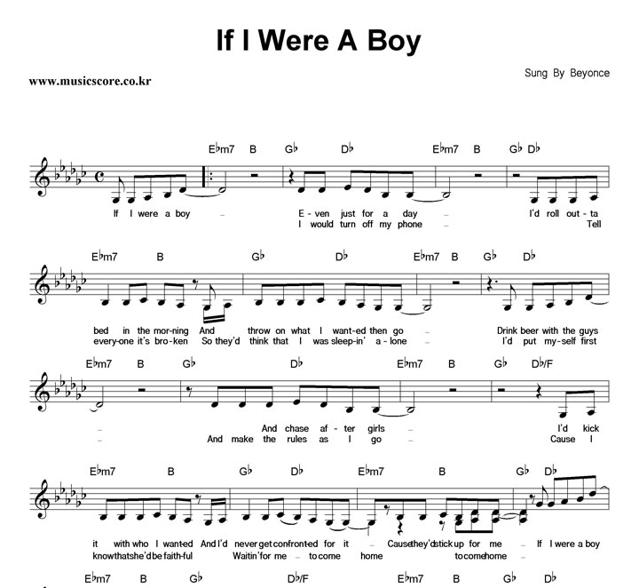 Beyonce If I Were A Boy Ǻ