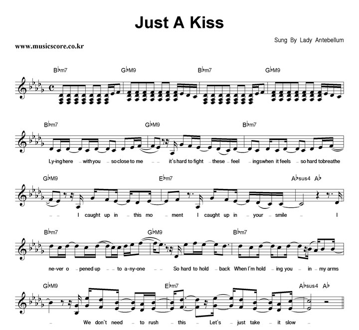 Lady Antebellum Just A Kiss Ǻ