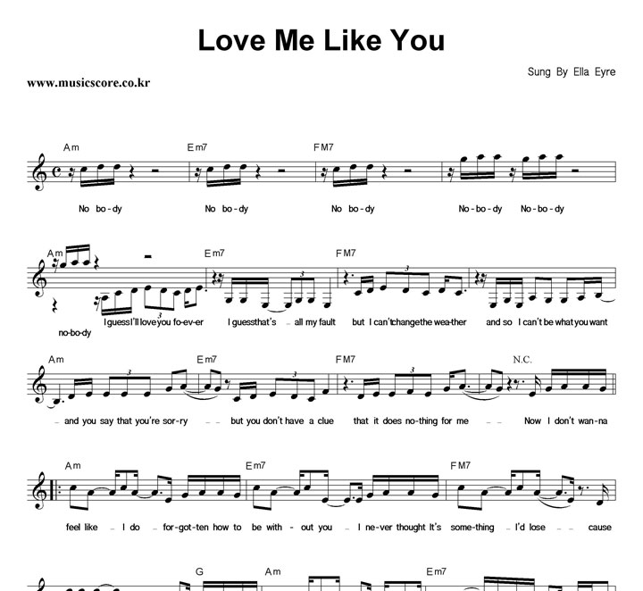 Ella Eyre Love Me Like You Ǻ