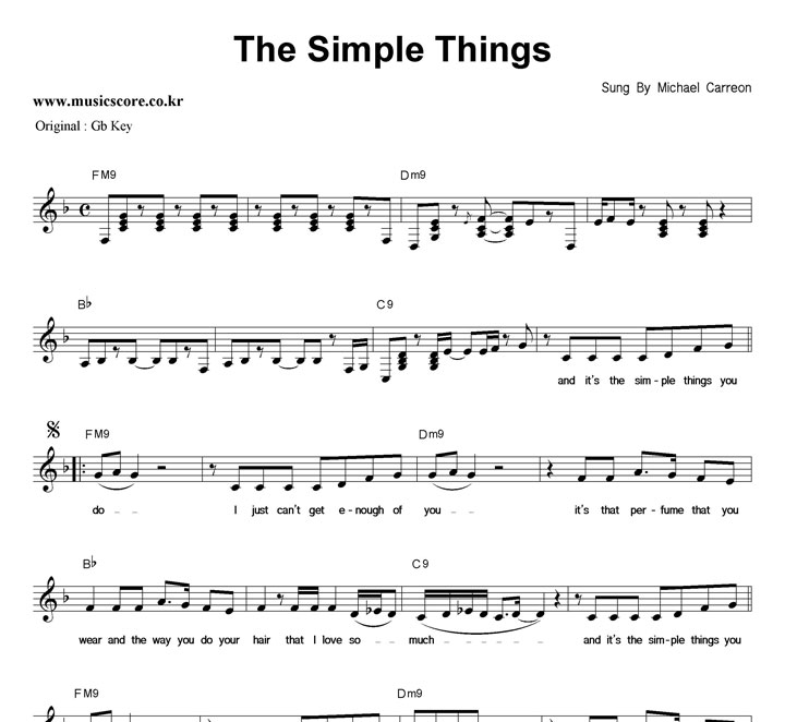 Michael Carreon The Simple Things  FŰ Ǻ