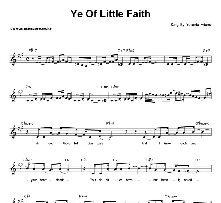 Yolanda Adams Ye Of Little Faith Ǻ