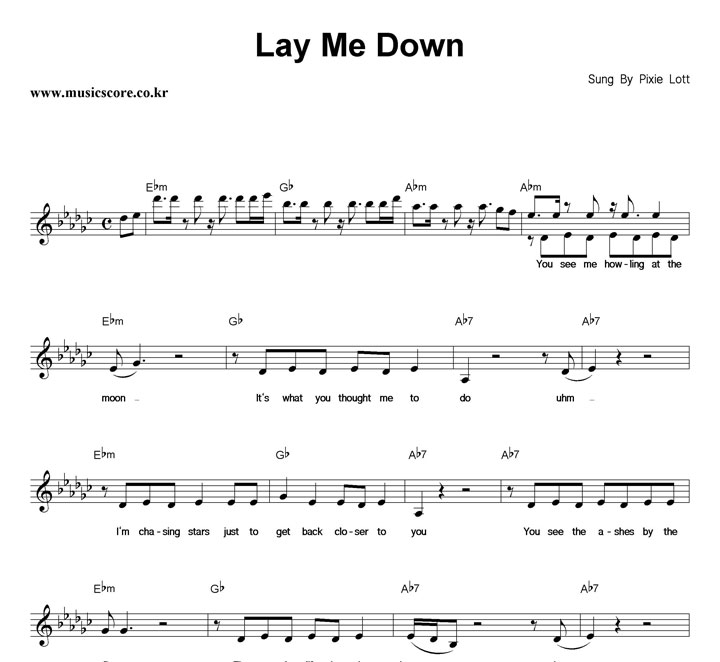 Pixie Lott Lay Me Down Ǻ