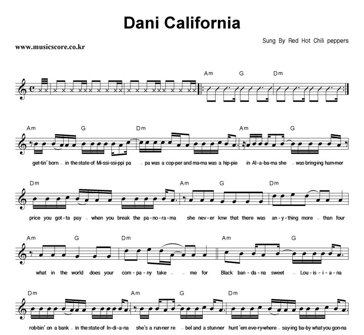 Red Hot ChiliPeppers Dani California Ǻ