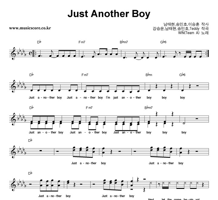 WIN Just Another Boy (Team A) Ǻ