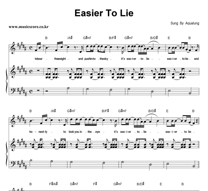 Aqualung Easier To Lie ǾƳ Ǻ