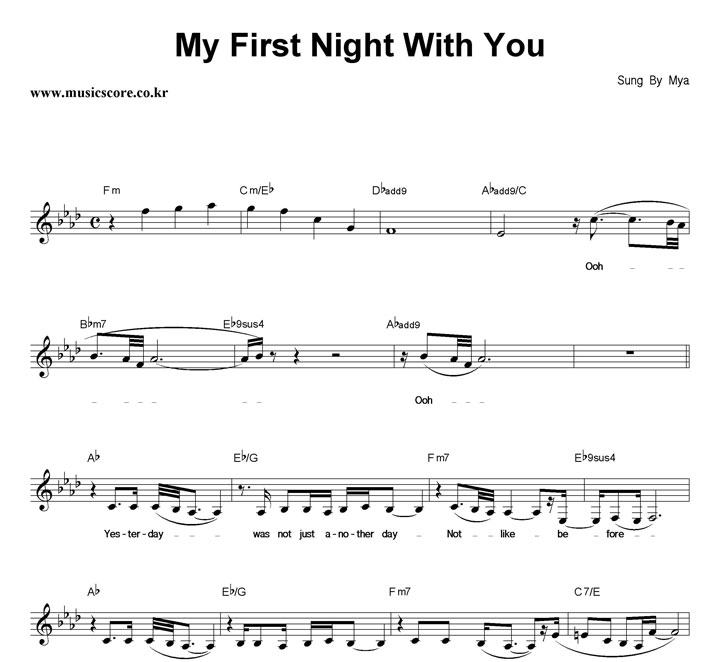 Mya My First Night With You Ǻ