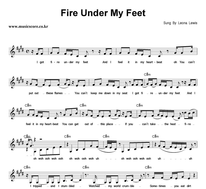 Leona Lewis Fire Under My Feet Ǻ