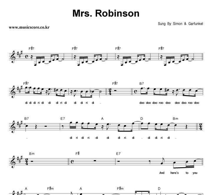 Simon & Garfunkel Mrs.Robinson Ǻ