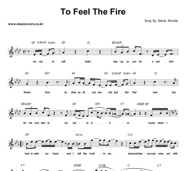 Stevie Wonder To Feel The Fire Ǻ